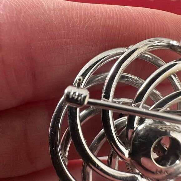 Vintage 50s 14k F And F Felger Brooch And Earring Set - Picture 6 of 13